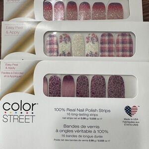 Color Street Nail Polish Strips - purple/pink pattern